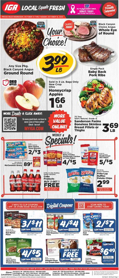 IGA (IN) Weekly Ad Flyer Specials October 12 to October 18, 2022