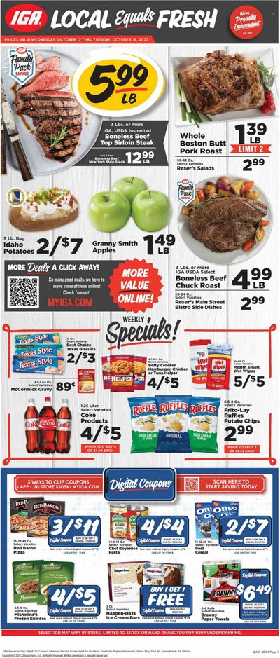 IGA (VA) Weekly Ad Flyer Specials October 12 to October 18, 2022 IGA (VA) Weekly Ad Flyer Specials October 12 to October 18, 2022