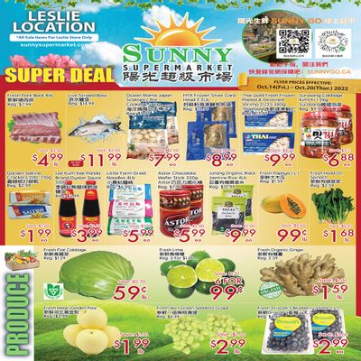 Sunny Supermarket (Leslie) Flyer October 14 to 20
