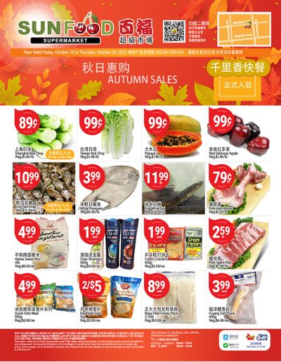 Sunfood Supermarket Flyer October 14 to 20