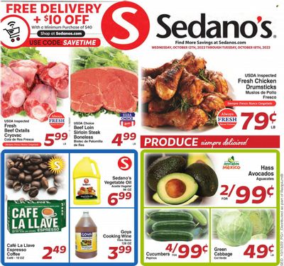 Sedano's (FL) Weekly Ad Flyer Specials October 12 to October 18, 2022