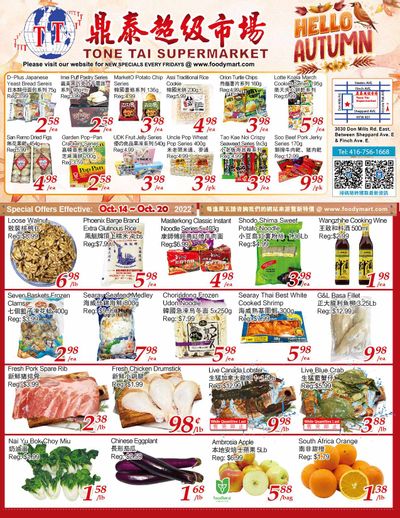 Tone Tai Supermarket Flyer October 14 to 20