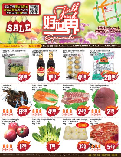 Field Fresh Supermarket Flyer October 14 to 20
