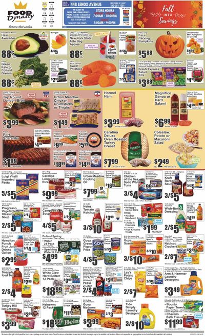 Food Dynasty (NY) Weekly Ad Flyer Specials October 14 to October 20, 2022