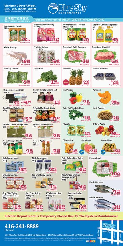 Blue Sky Supermarket (North York) Flyer October 14 to 20