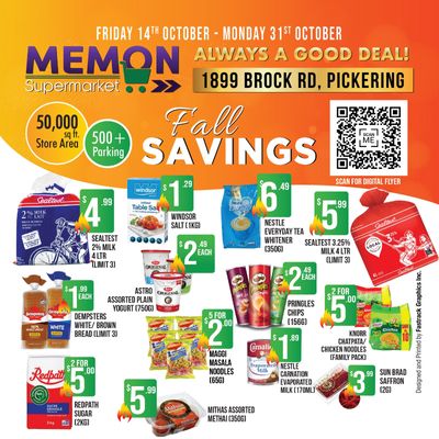 Memon Supermarket Flyer October 14 to 31