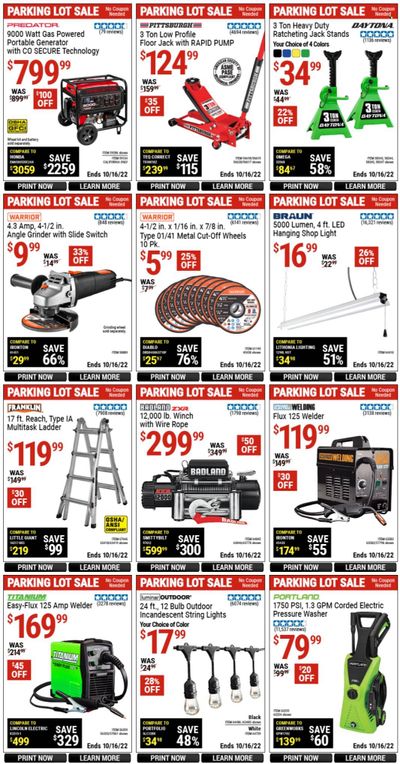 Harbor Freight Weekly Ad Flyer Specials October 14 to October 16, 2022