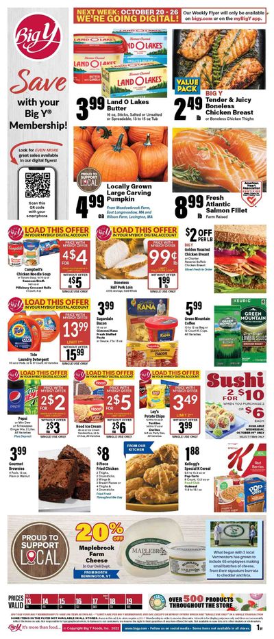 Big Y (MA) Weekly Ad Flyer Specials October 13 to October 19, 2022