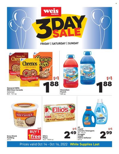 Weis (MD, NY, PA) Weekly Ad Flyer Specials October 14 to October 16, 2022