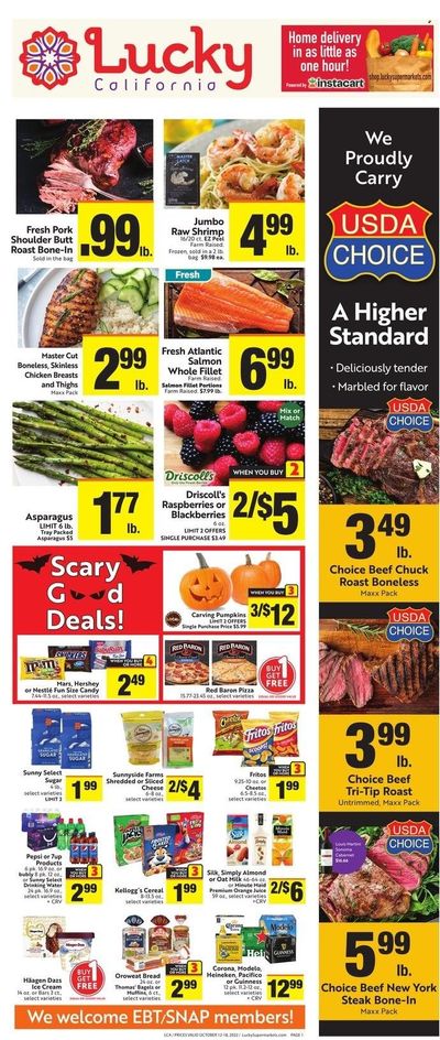 Lucky California Weekly Ad Flyer Specials October 12 to October 18, 2022