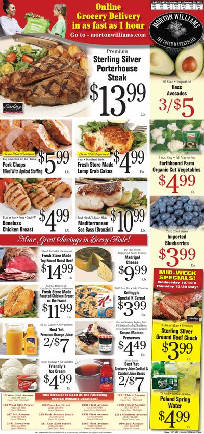 Morton Williams (NY) Weekly Ad Flyer Specials October 14 to October 20, 2022