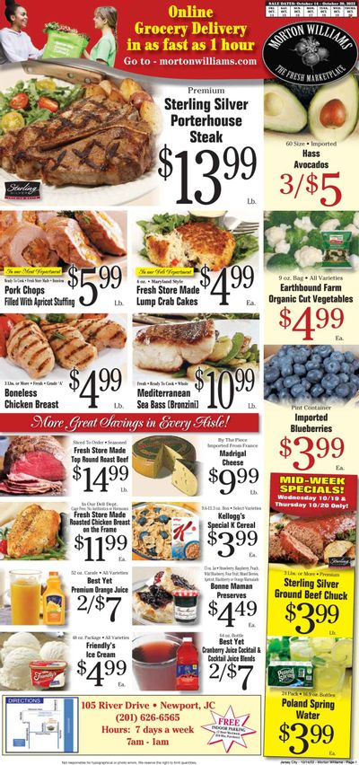 Morton Williams (NJ) Weekly Ad Flyer Specials October 14 to October 20, 2022