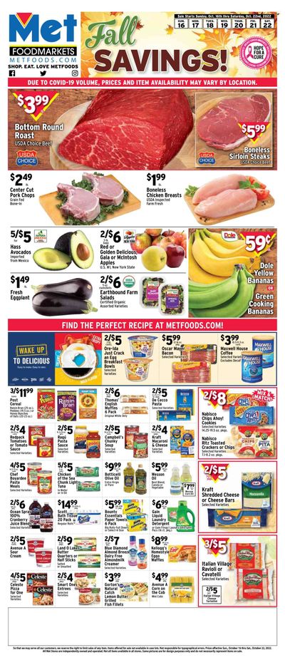 Met Foodmarkets Weekly Ad Flyer Specials October 16 to October 22, 2022