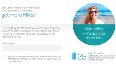 Get 25 Free Air Miles When You Sign Up For The Email Newsletter