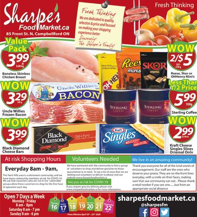 Sharpe's Food Market Flyer April 16 to 22