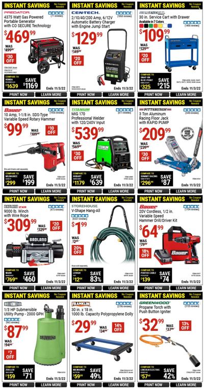 Harbor Freight Weekly Ad Flyer Specials October 17 to November 3, 2022