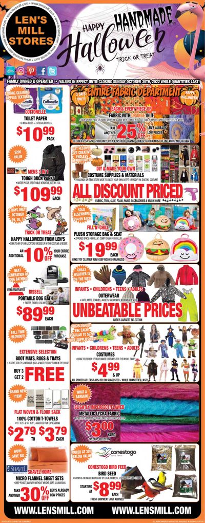 Len's Mill Stores Flyer October 17 to 30