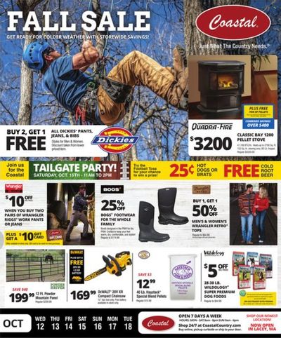Coastal Farm & Ranch Weekly Ad Flyer Specials October 12 to October 18, 2022