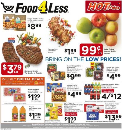 Food 4 Less (IL) Weekly Ad Flyer Specials October 19 to October 25, 2022