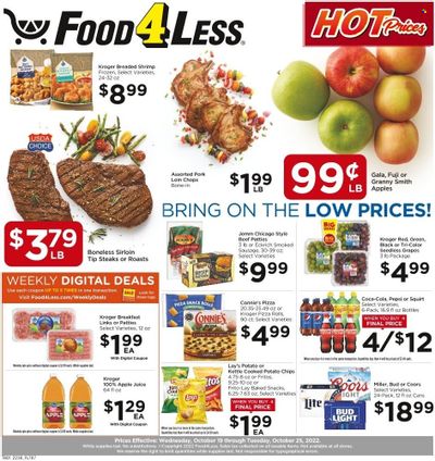 Food 4 Less (IN) Weekly Ad Flyer Specials October 19 to October 25, 2022