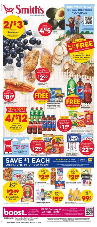 Smith's (AZ, ID, MT, NM, NV, UT, WY) Weekly Ad Flyer Specials October 19 to October 25, 2022