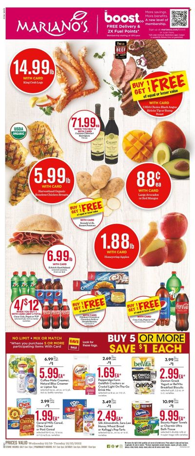 Mariano’s (IL) Weekly Ad Flyer Specials October 19 to October 25, 2022
