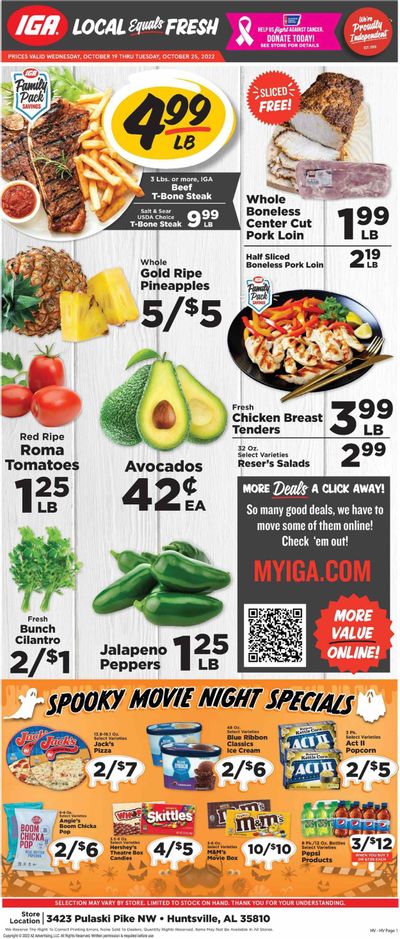 IGA (AL) Weekly Ad Flyer Specials October 19 to October 25, 2022