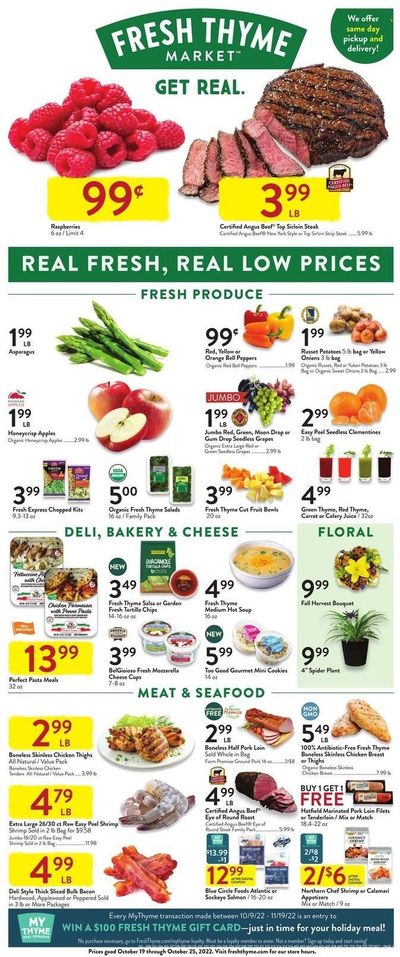 Fresh Thyme Weekly Ad Flyer Specials October 19 to October 25, 2022