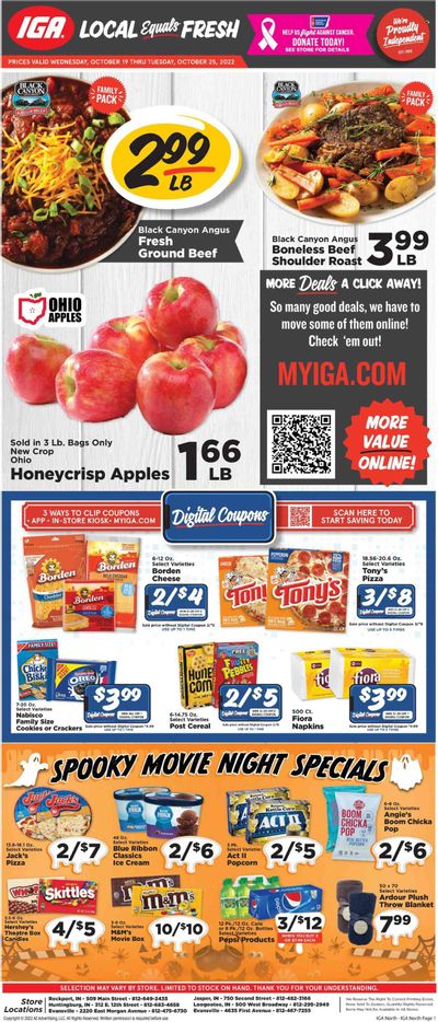 IGA (IN) Weekly Ad Flyer Specials October 19 to October 25, 2022