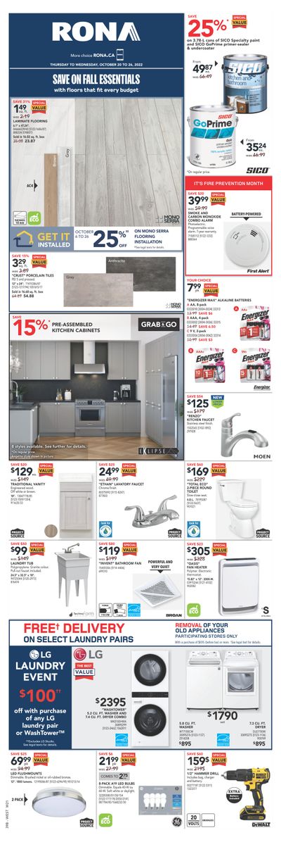 Rona (West) Flyer October 20 to 26
