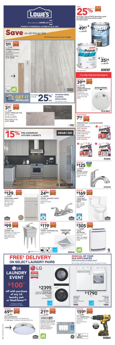 Lowe's (West) Flyer October 20 to 26