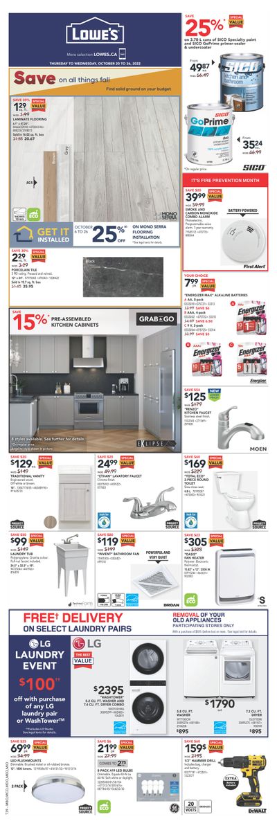 Lowe's (ON) Flyer October 20 to 26