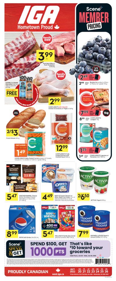 IGA (West) Flyer October 20 to 26