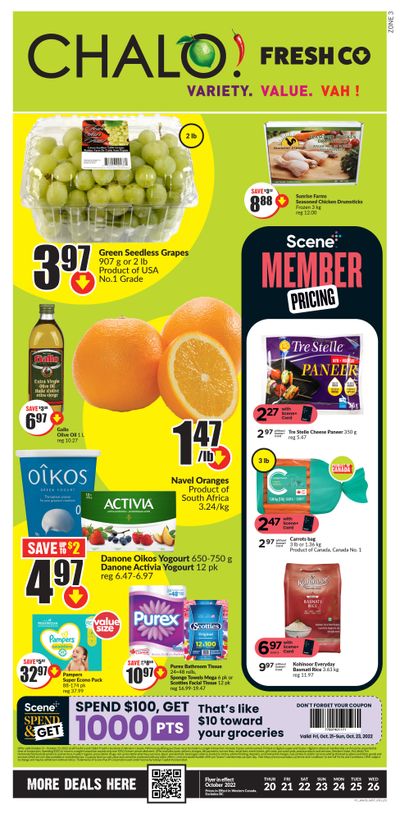 Chalo! FreshCo (West) Flyer October 20 to 26