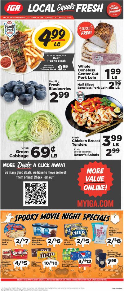 IGA (KY) Weekly Ad Flyer Specials October 19 to October 25, 2022