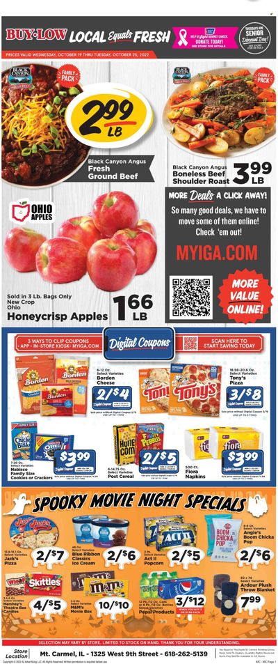 IGA (IL) Weekly Ad Flyer Specials October 19 to October 25, 2022