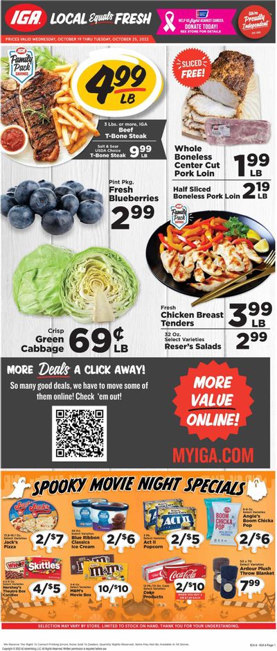 IGA (TN) Weekly Ad Flyer Specials October 19 to October 25, 2022