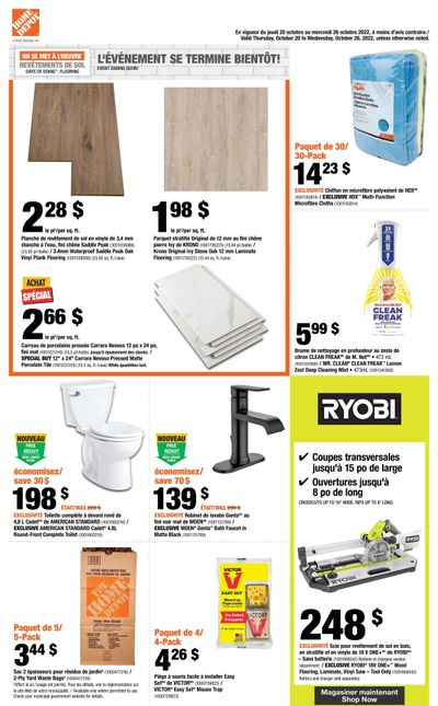 Home Depot (QC) Flyer October 20 to 26