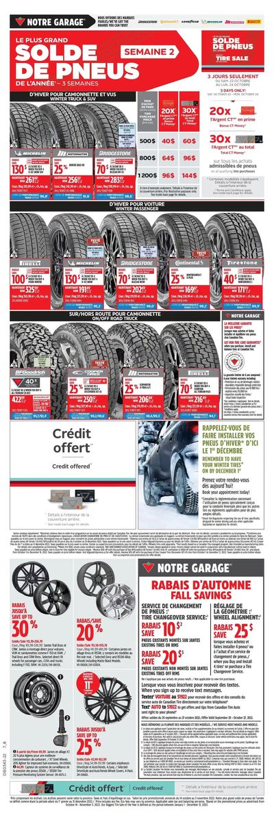 Canadian Tire (QC) Flyer October 20 to 26