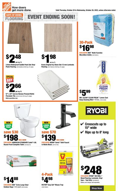 Home Depot (Atlantic) Flyer October 20 to 26