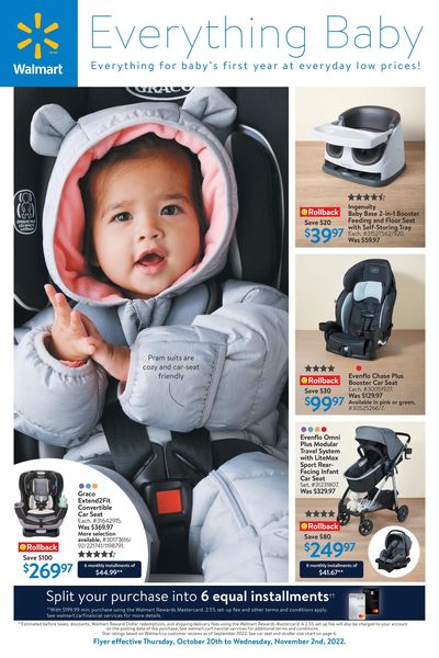 Walmart Everything Baby Flyer October 20 to November 2