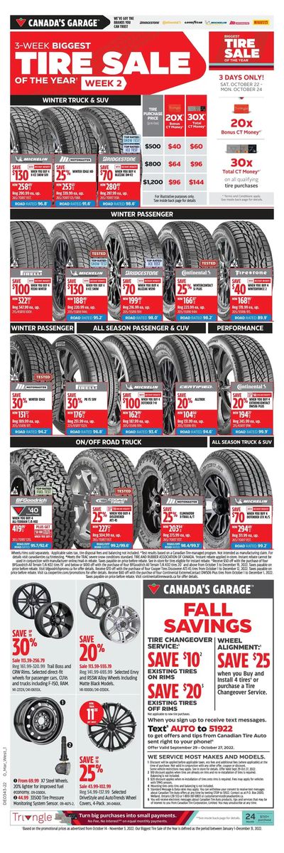 Canadian Tire (West) Flyer October 21 to 27
