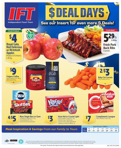 IFT Independent Food Town Flyer October 20 to 26