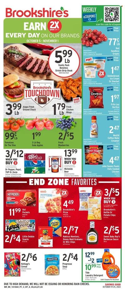 Brookshires (AR, LA, TX) Weekly Ad Flyer Specials October 19 to October 25, 2022