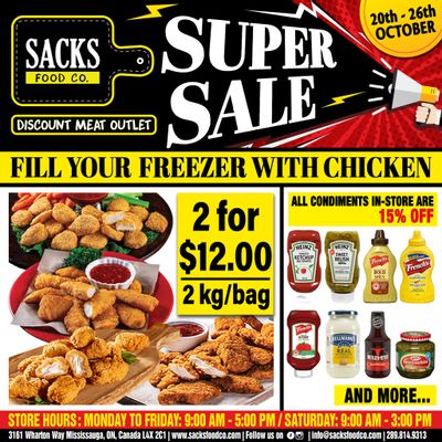 Sacks Food Co. Flyer October 20 to 26