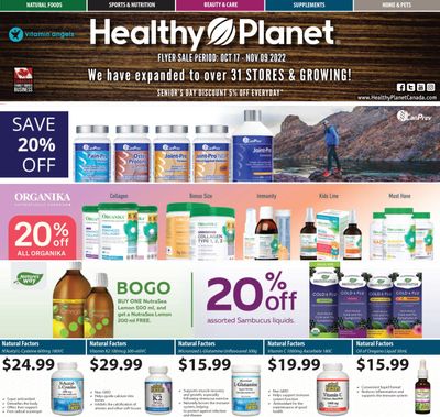 Healthy Planet Flyer October 17 to November 9