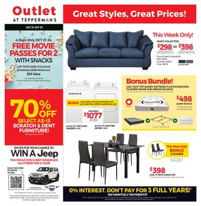 Outlet at Tepperman's Flyer October 21 to 27