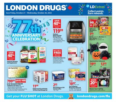London Drugs 77th Anniversary Celebration Flyer October 21 to 26