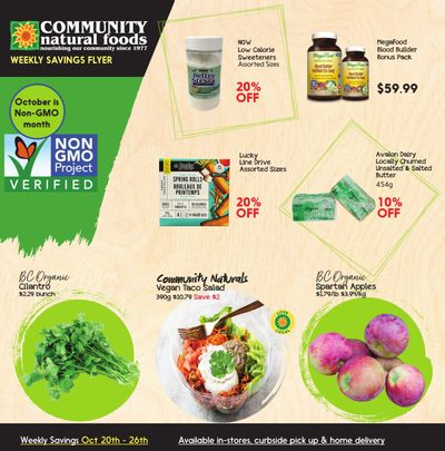Community Natural Foods Flyer October 20 to 26