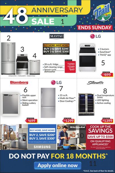 Trail Appliances (AB & SK) Flyer October 20 to 23